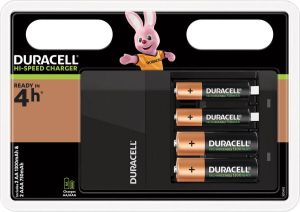Duracell batterijlader Hi-Speed Value Charger inclusief 2 AA en 2 AAA batterijen op blister