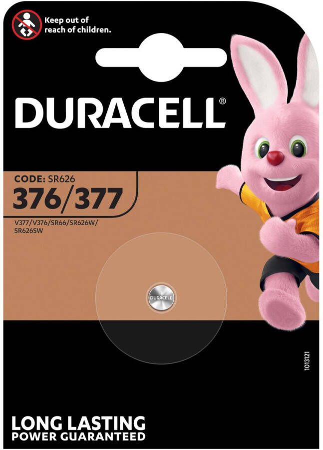 Duracell Batterij knoopcel 1x377 zilver oxideÃƒËœ6 8mm 1 5V-18mA