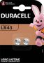 Duracell Batterij knoopcel 2xLR43 alkaline Ã11 6mm 2 stuks - Thumbnail 1