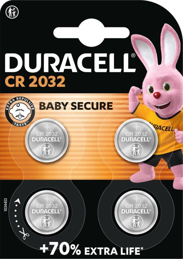 Duracell knoopcel Specialty Electronics CR2032 blister van 4 stuks