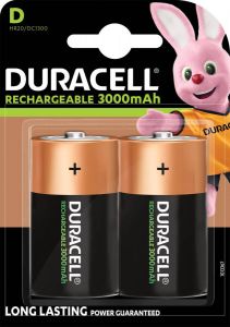 Duracell oplaadbare batterijen D blister van 2 stuks