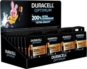 Duracell Optimum batterijen AA AAA 4CT display van 40 stuks