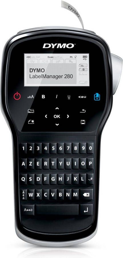 Dymo Labelprinter LabelManager 280 draagbaar azerty 12mm zwart
