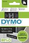 Dymo Labeltape 45021 D1 720610 12mmx7m wit op zwart - Thumbnail 1