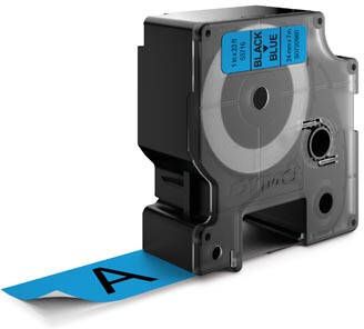 Dymo D1 tape 24 mm, zwart op blauw online kopen