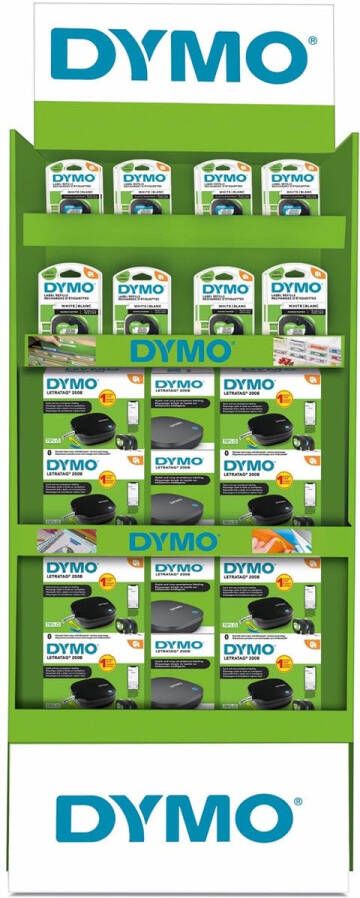 Dymo Display : 20 x LetraTag 200B promopack + 40 x tape (20 x papier en 20 x plastic)