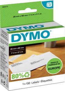 Dymo duurzame etiketten LabelWriter ft 28 x 89 mm 130 etiketten