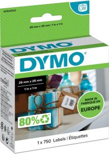 Dymo Etiket 11253 labelwriter 25x25mm verwijderbaar 750stuk