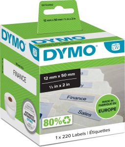 Dymo Etiket 99017 labelwriter 12x50mm hangmapruiter 220stuk