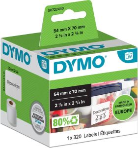 Dymo Etiket 99015 labelwriter 54x70mm diskettelabel 320stuk