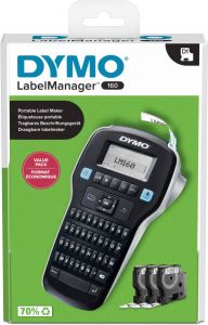 Dymo LabelManager 160 Value Pack: 1 x LabelManager 160P + 3 x D1 tape azerty