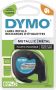 Dymo Labeltape Letratag 91208 metallic 12mm zwart op zilver - Thumbnail 1