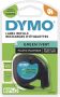 Dymo Labeltape letratag 91204 12mmx4m plastic zwart op groen - Thumbnail 1