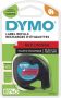 Dymo Labeltape Letratag 91203 plastic 12mm zwart op rood - Thumbnail 1