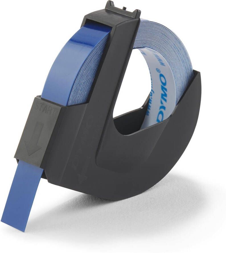 Dymo tape 9 mm voor lettertang Omega blauw