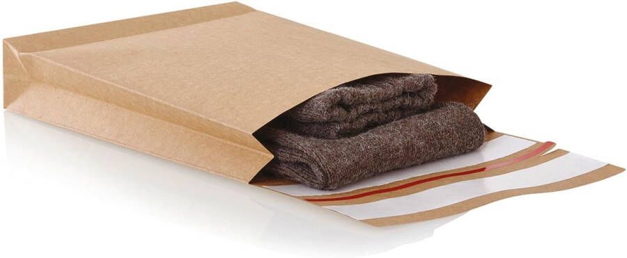 E-green enveloppen met blokbodem ft 229 x 162 x 40 + 86 mm doos van 250 stuks