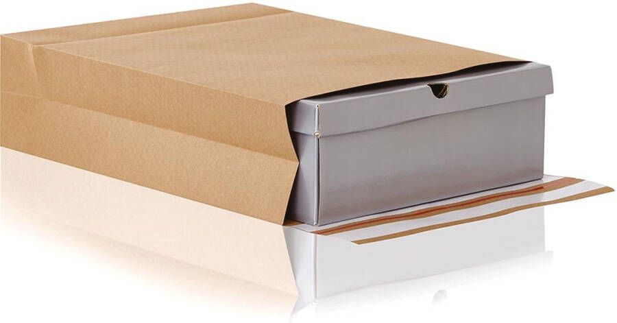 E-green e Green enveloppen met blokbodem ft 350 x 450 x 120 + 100 mm doos van 200 stuks