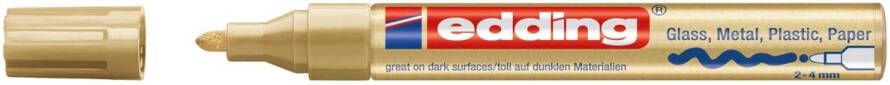 Edding Viltstift 750 lakmarker creatief rond 2-4mm goud