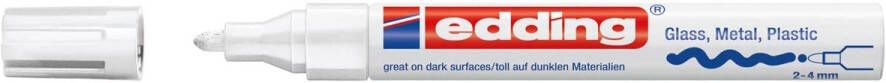 Edding Viltstift 750 lakmarker creatief rond 2-4mm wit