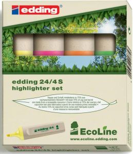 Edding Markeerstift Ecoline e-24 etui van 4 stuks in geassorteerde kleuren