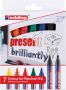 Edding Merkstift brilliant paper marker e-30 en e-33 blister met 7 stuks in geassorteerde kleuren - Thumbnail 2