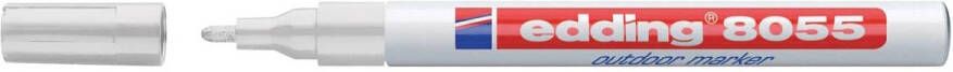 Edding 8055 outdoor-marker 1-2mm ronde punt wit per stuk in blisterverpakking - Foto 3