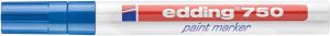 Edding Viltstift 750 lakmarker rond blauw 2-4mm