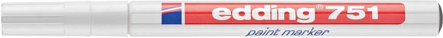 Edding Viltstift 751 lakmarker rond 1-2mm wit