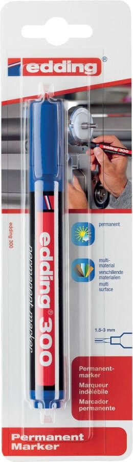 Edding Viltstift 300 rond 1.5-3mm blauw
