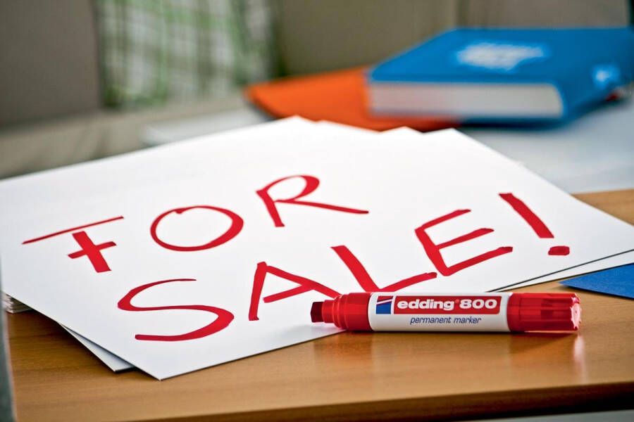 Edding Viltstift 800 schuin 4-12mm rood - Foto 2