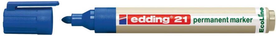 Edding Ecoline Viltstift edding 21 Ecoline rond blauw 1.5-3mm