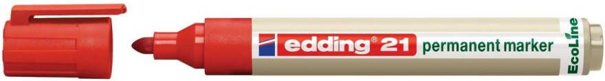 Edding Ecoline Viltstift edding 21 Ecoline rond rood 1.5-3mm