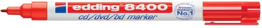 Edding permanent marker voor CD DVD BD e-8400 rood