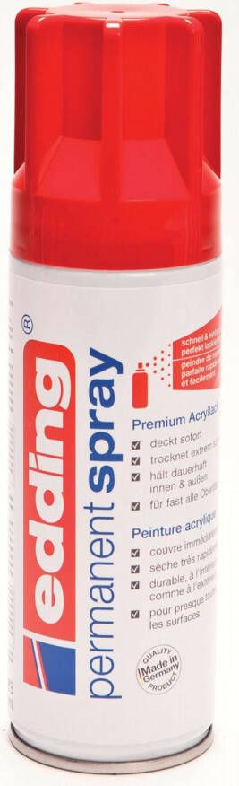 Edding permanent spray 5200 200 ml verkeersrood glanzend