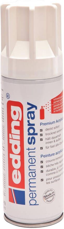 Edding Â 5200 permanent spray premium acrylverf verkeerswit mat RAL 9016