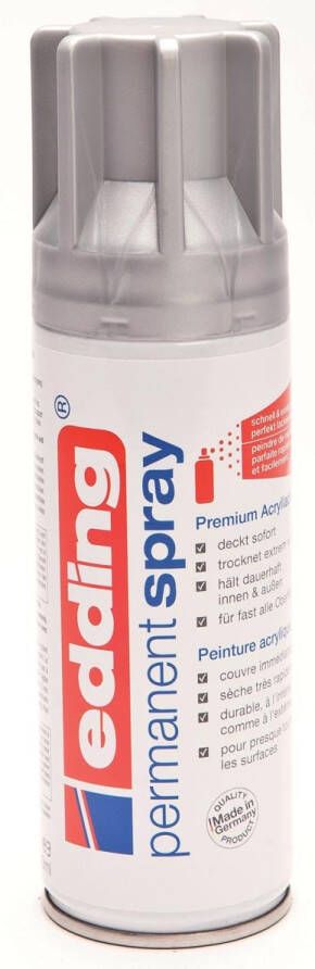Edding Â 5200 permanent spray premium acrylverf zilver mat