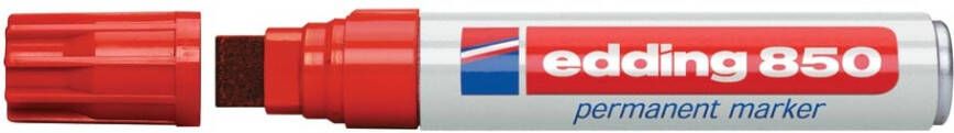 Edding 850 1 Permanent marker rood beitelvormige punt 5-16 mm blister - Foto 5