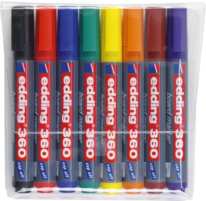 Edding whiteboardmarker 360 etui met 8 stuks in geassorteerde kleuren - Foto 2