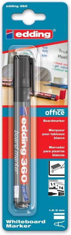 Edding Â 360 whiteboard marker blister van 1 zwart - Foto 3