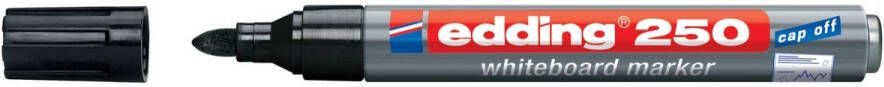 Edding Viltstift 250 whiteboard rond zwart 1.5-3mm