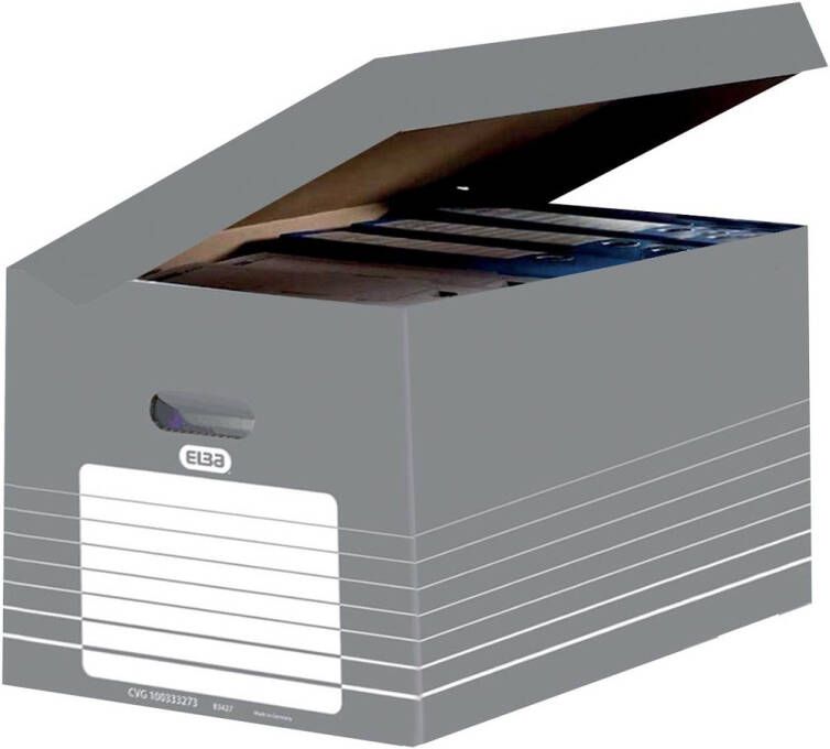 Elba archiefcontainer ft 34 5 x 45 x 28 cm grijs en wit