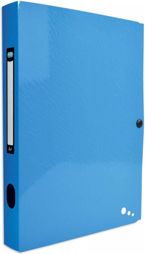 Elba Art Pop elastobox voor ft A4 rug van 4 cm uit PP blauw