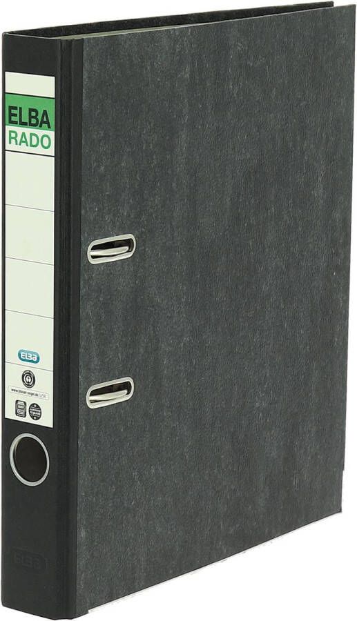Elba Oxford Rado ordner ft folio uit karton rug van 5 cm zwart
