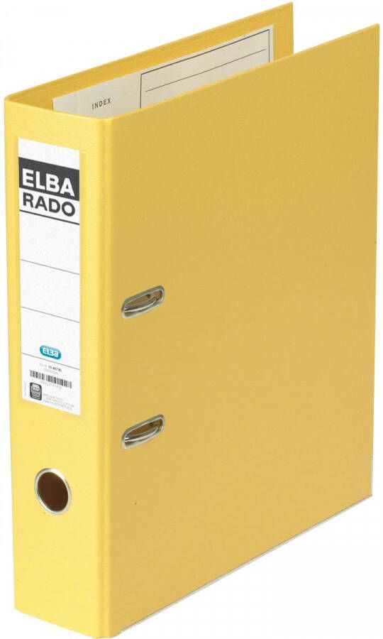 Elba Rado Plast ordner geel rug van 8 cm