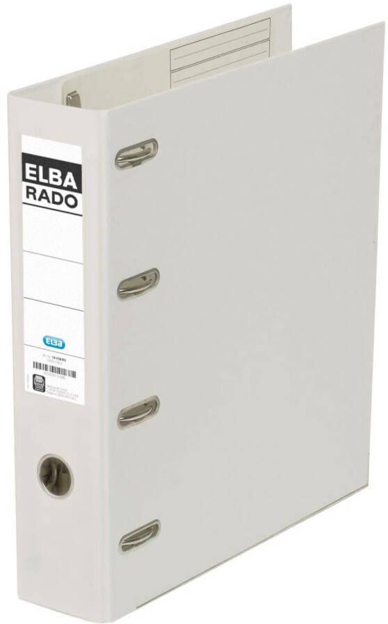 Elba Rado Plast ordner met dubbel mechaniek wit rug van 8 cm