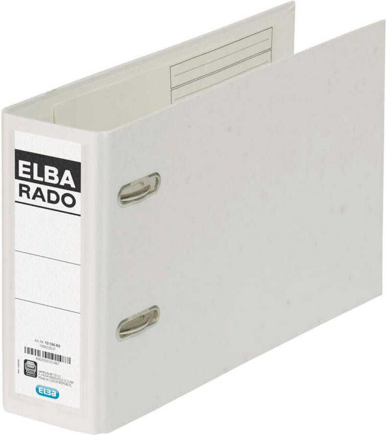 Elba Rado Plast ordner voor ft A5 dwars wit rug van 7 5 cm
