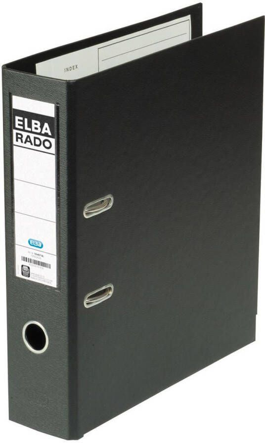 Elba Rado Plast ordner zwart rug van 8 cm