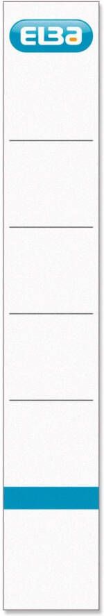 Elba Rugetiket smal 34x190mm zelfklevend wit blauw 10 stuks