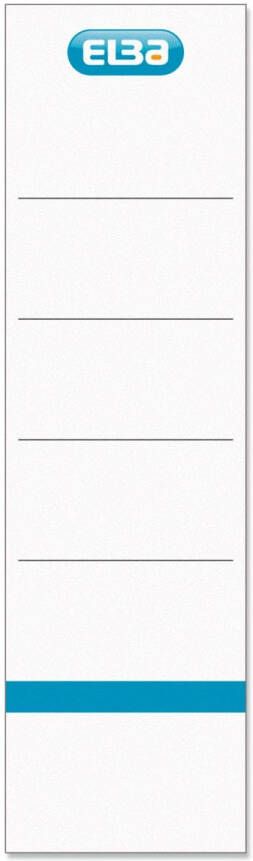 Elba Rug-insteekkaart Rado breed 54x190mm wit 10 stuks