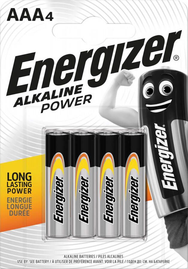 Energizer batterijen Alkaline Power AAA blister van 4 stuks